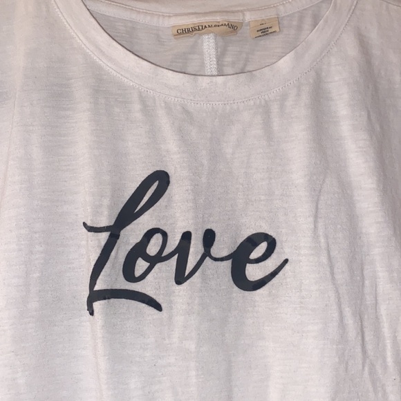 Christian Siriano New York LOVE White tee Shirt Size small - Picture 2 of 16